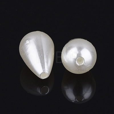 ABS Plastic Imitation Pearl Beads X-MACR-G003-1-1