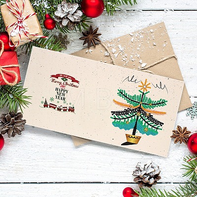 Christmas Theme DIY Diamond Painting Greeting Cards Kits XMAS-PW0001-120-1