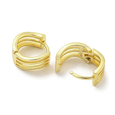 Brass Hoop Earrings EJEW-L211-011I-G-1