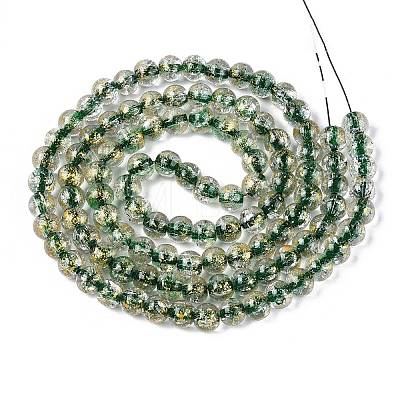 Crackle Transparent Glass Beads Strands GLAA-N030-8mm-01F-1