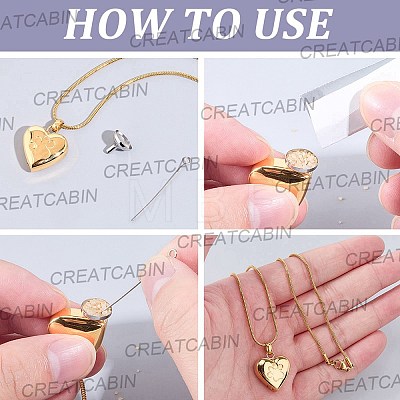 1Pc Stainless Steel Paw Print Heart Urn Ashes Pendant Necklaces NJEW-CN0001-15G-1