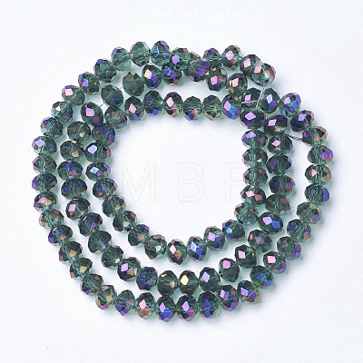 Electroplate Transparent Glass Beads Strands EGLA-A034-T3mm-G02-1