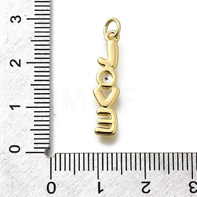 Brass Micro Pave Cubic Zirconia Charms KK-P295-48G-1