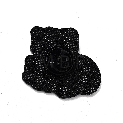 Word Black Alloy Brooches JEWB-K021-06B-EB-1