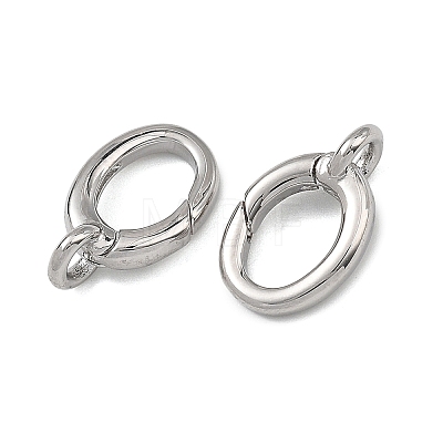 SHEGRACE Brass Spring Gate Rings XGRQ58943-764P-1