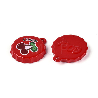 Printed Opaque Acrylic Pendants MACR-N018-12-1