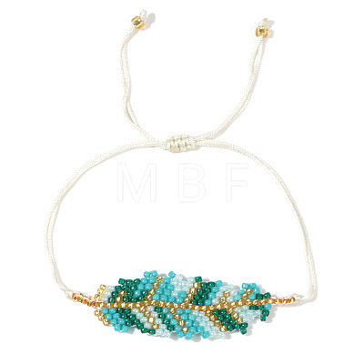 Bohemian Style Leaf Bead Bracelet for Women FW9314-1