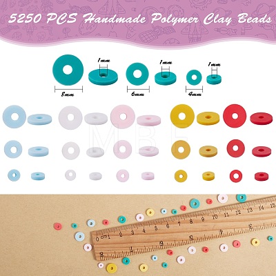 180g 18 Style Handmade Polymer Clay Beads CLAY-SZ0001-61-1