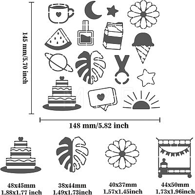 Stainless Steel Cutting Dies Stencils DIY-WH0279-107-1