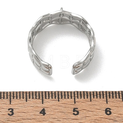 304 Stainless Steel Cuff Open Ring Setting SA-CBA37BC-04P-1