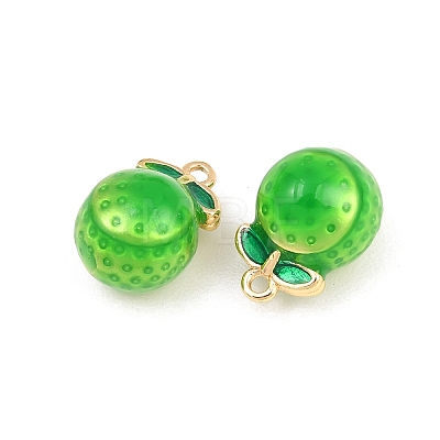 Brass Enamel Pendants KK-CBA6818-12G-1