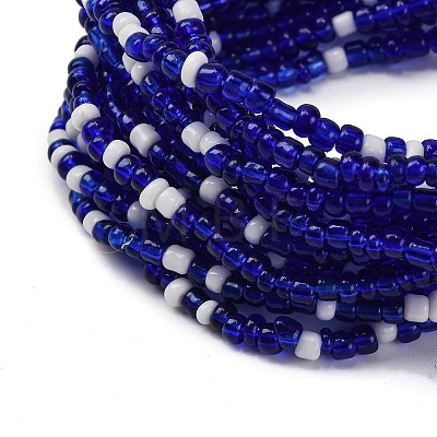 Bohemia Style Glass Beaded Multi-strand Bracelets for Women BJEW-G720-01D-1