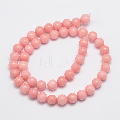 Natural Malaysia Jade Beads Strands G-A146-8mm-B08-1