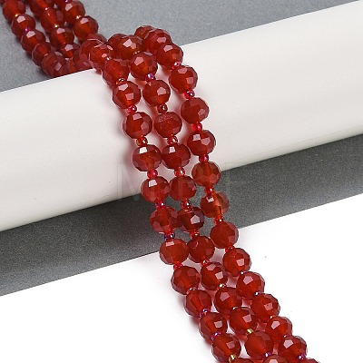 Natural Carnelian(Dyed & Heated) Beads Strands G-H057-A14-01-1