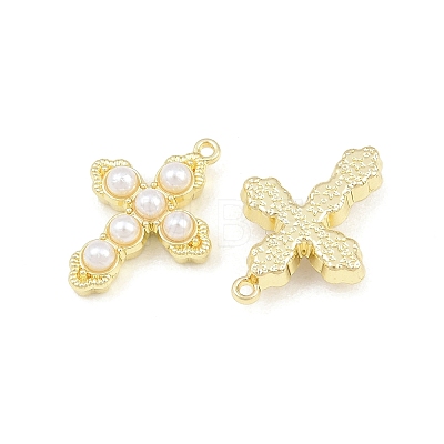 Alloy with ABS Plastic Imitation Pearl Pendants AL-CBA15FB-09G-1