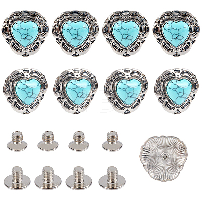 8 Bags Alloy Decorative Rivets BUTT-CP0001-21-1