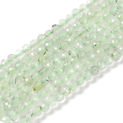 Natural Prehnite Beads Strands G-G139-A05-02-1