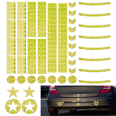 Waterproof PET Plastic Reflective Stickers DIY-WH0580-67B-1