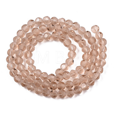 Transparent Glass Beads Strands GLAA-N033-05A-C02-1