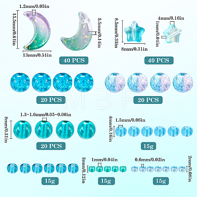 Mixed Styles Transparent Glass Beads GLAA-SC0002-18B-1
