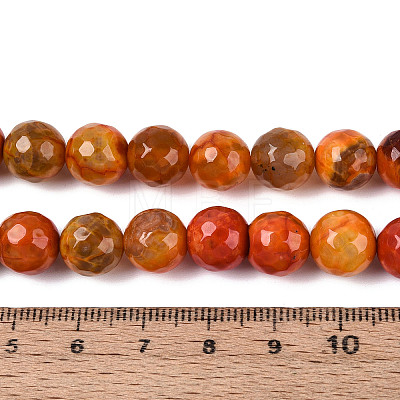 Dyed & Heated Natural Fire Crackle Agate Beads Strands G-N359-01B-09-1