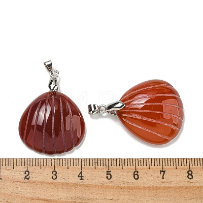 Dyed & Heated Natural Carnelian Pendants G-G147-04P-1