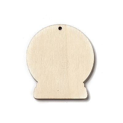 Single Face Printed Wood Pendants WOOD-H102-02B-1