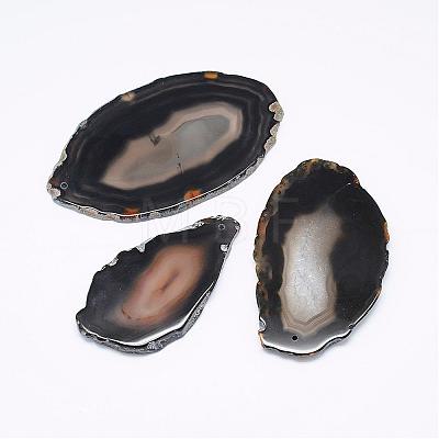 Natural Agate Pendants G-F428-A-08-1