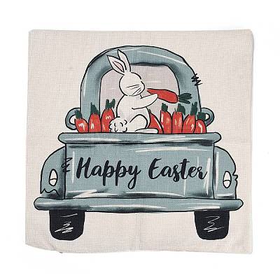 Easter Theme Linen Throw Pillow Covers AJEW-H146-01B-1