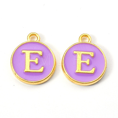 Golden Plated Alloy Enamel Charms ENAM-S118-10E-1