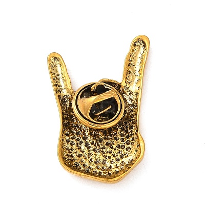 Tibetan Style Gesture Alloy  Brooches JEWB-C030-02AG-1