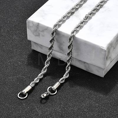 Non-Tarnish 304 Stainless Steel Rope Chain Necklaces X-NJEW-F226-03P-06-1