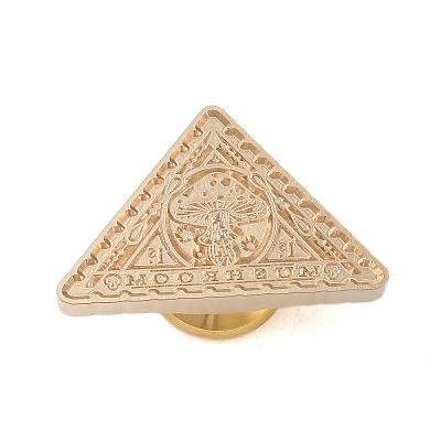 Golden Plated Triangle Shaped Wax Seal Brass Stamp Head STAM-K001-04G-04-1