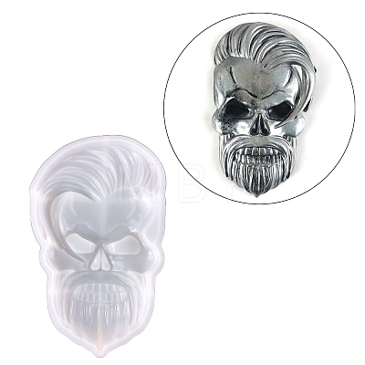 Angry Skull Display Decoration Silicone Molds DIY-L071-08B-1