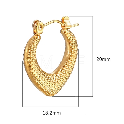 European and American Cross-Border Fashion Ladies' Stainless Steel V-Shaped Hoop Earrings PW-WGDDEAE-01-1