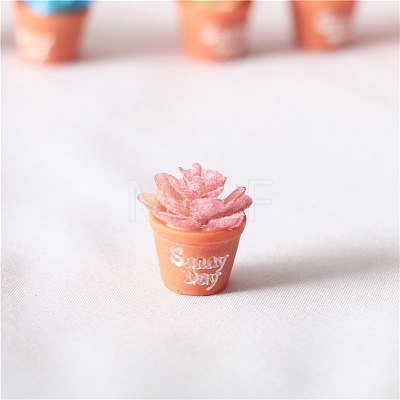 Mini Resin Artificial Succulent Plant Ornaments PW-WG32044-02-1