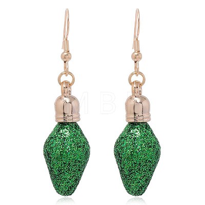 Christmas Theme Alloy Plastic Dangle Earrings FS-WG6FBD6-21-1