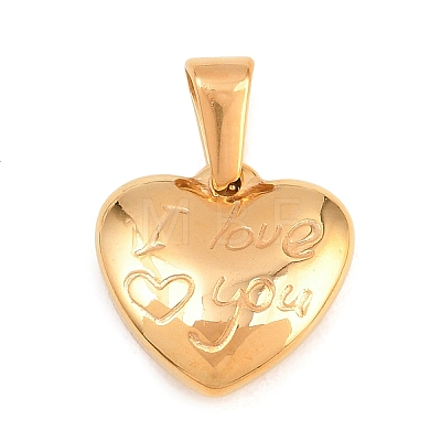 Valentine's Day 304 Stainless Steel Pendants STAS-H265-01A-G-1