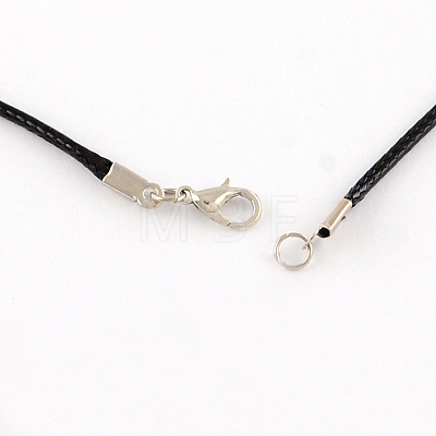 Waxed Cotton Cord Necklace Making MAK-S032-1.5mm-A101-1