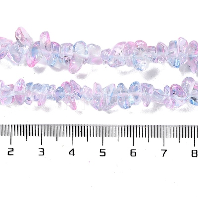 Spray Painted Transparent Glass Beads Strands X-GLAA-P060-01A-16-1