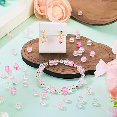 60Pcs Transparent Acrylic Beads OACR-TA0004-88E-1
