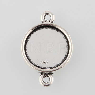 Tibetan Style Alloy Cabochon Connector Settings X-TIBE-M022-13AS-1