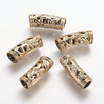 Tibetan Style Alloy Tube Beads LS-PALLOY-F133-17KCG-1
