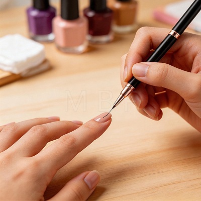 5Pcs Plastic Nail Art Line Brush AJEW-WH20816-069B-1