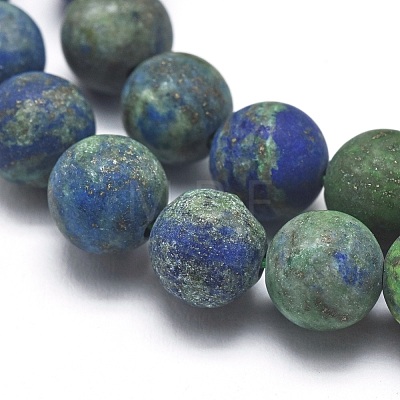 Natural Chrysocolla and Lapis Lazuli Beads Strands G-I254-02A-1