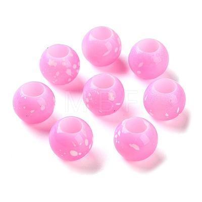 Spray Painted ABS Plastic European Beads KY-G033-01B-03-1