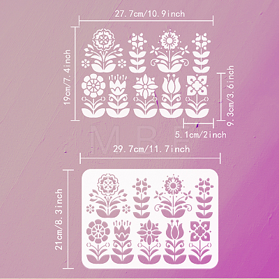 Plastic Drawing Painting Stencils Templates DIY-WH0396-203-1