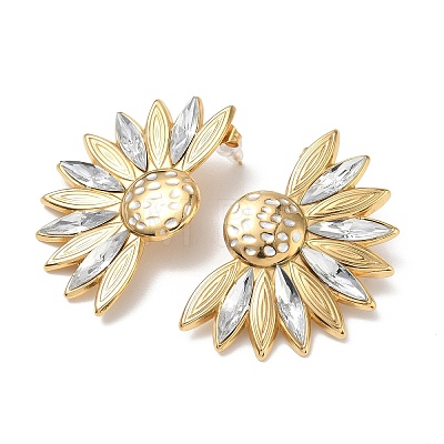 304 Stainless Steel Enamel Stud Earrings for Women SA-CBA7107-07G-1