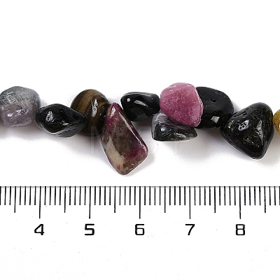 Natural Colorful Tourmaline Nuggets Beads Strands G-B125-A12-01-1