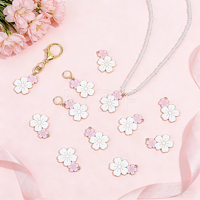 50Pcs Alloy Enamel Pendants ENAM-GA0001-23-1